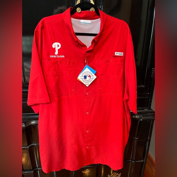 Columbia Other - Red Philadelphia Phillies Spring Training Shirt - Size XXLG - NWT